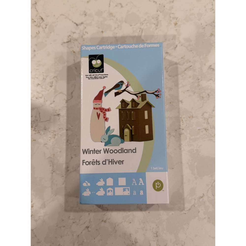 Cricut Winter Woodland Shapes Cartridge 29-1046 Holiday‎ 3D Village Alphabet New